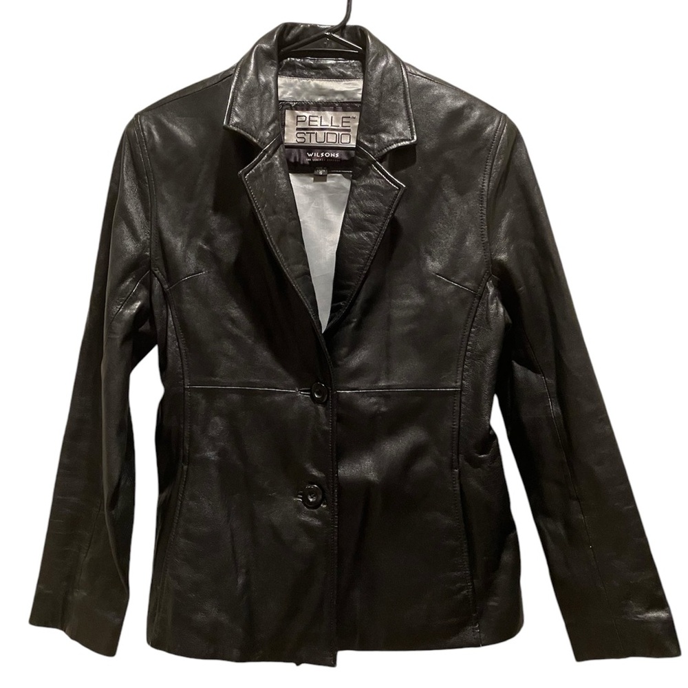 100% Leather Blazer-Style Leather Jacket - size small